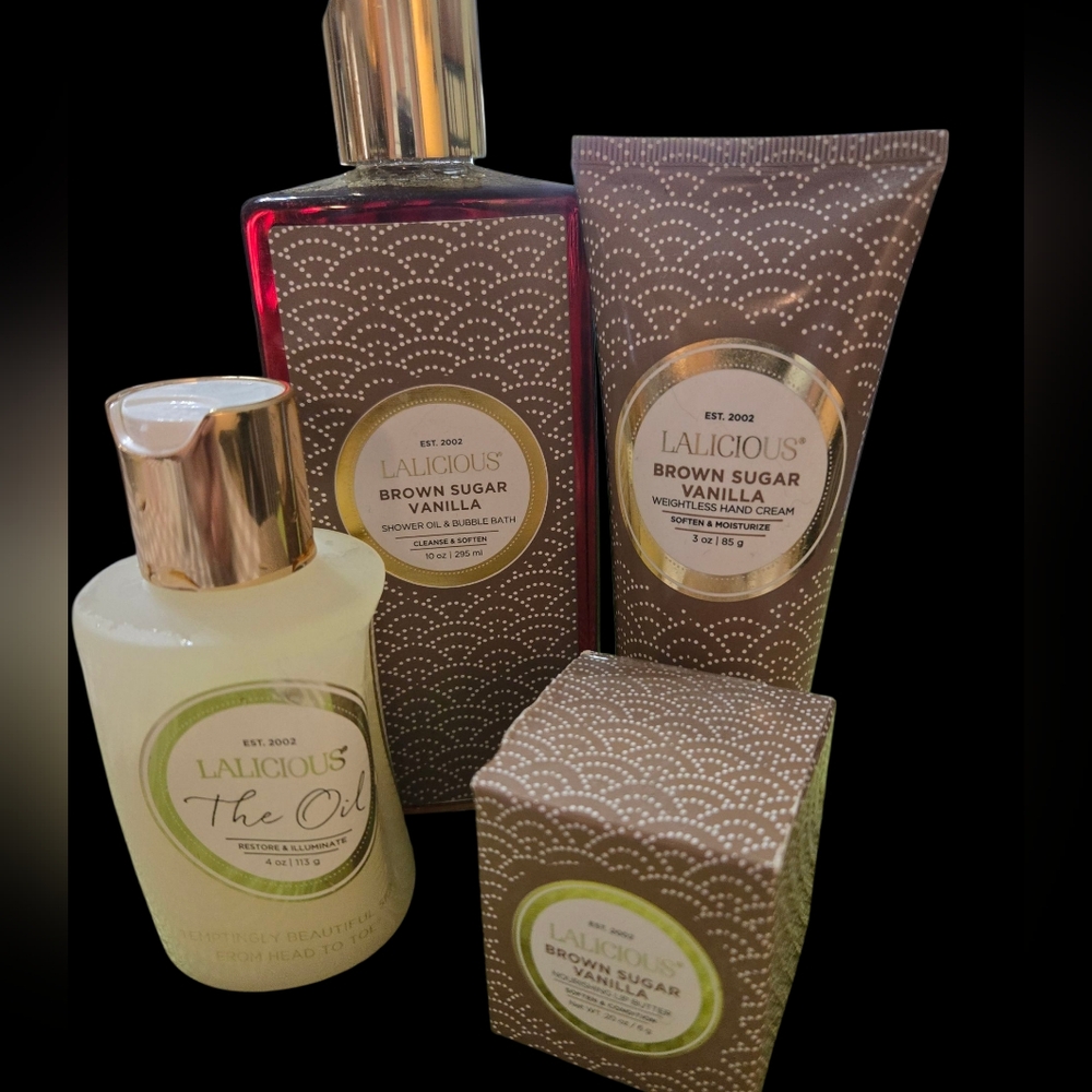 LALICIOUS Brown Sugar Vanilla Bath & Body Set